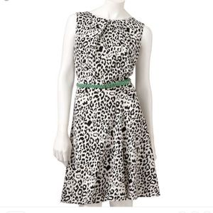 AB Studio Leopard Fit & Flare Dress size 14